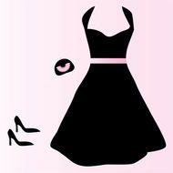 dress and shoes as a picture for clipart