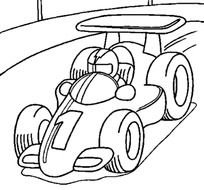 Race Car Coloring Pages Town