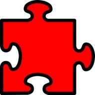 Red Border Puzzle Piece