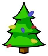 Christmas tree for a clip art