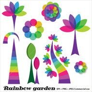 Rainbow Garden &ndash; Colourful Vector Mels Brushes