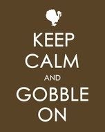 Clipart of keep calm and gobble on sign