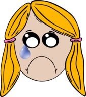 Lady Cute Sad At Clkercom Vector Online Royalty