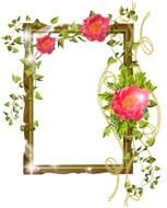 clipart of the flowers on a frame