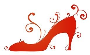 Red Pump Shoes drawing