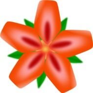 Atulasthana Red Flower At Clkercom Vector Online clipart