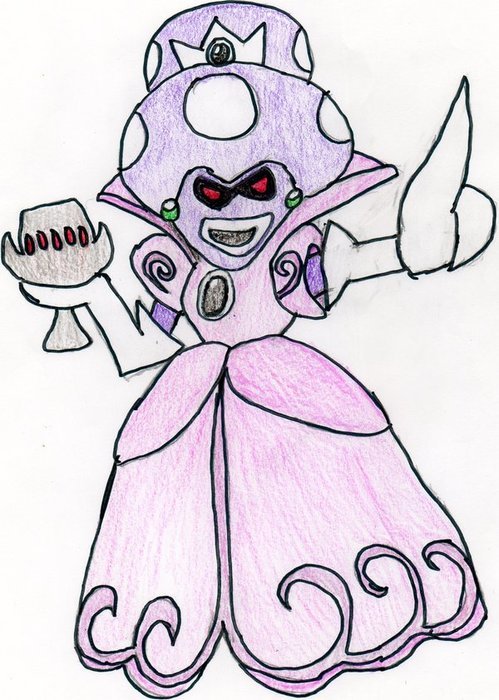 monster in dress drawing