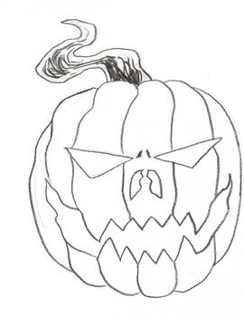Cool Pumpkin Drawings Lokadote Home Design