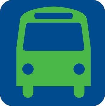 Bus Stop Icon Blue At Clkercom Vector Online