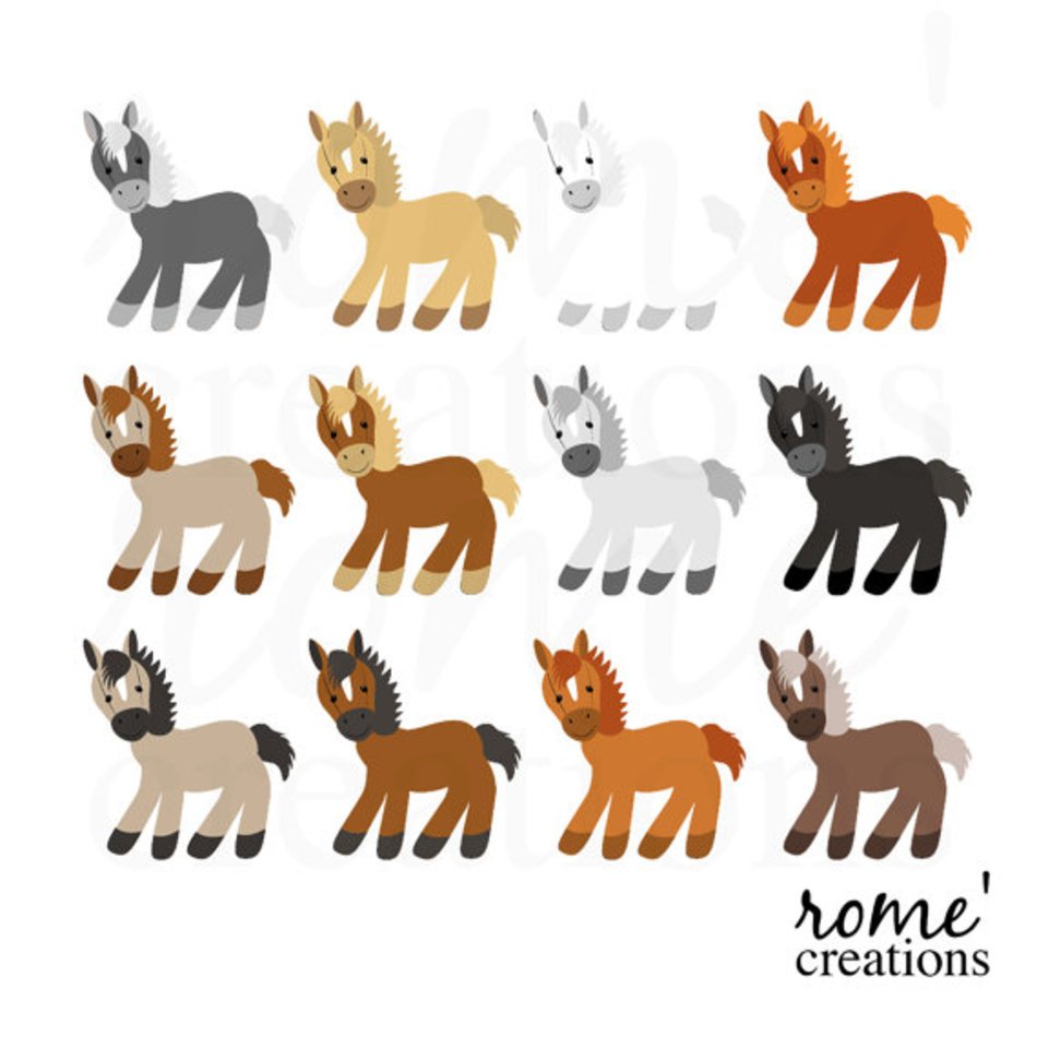Horse Pony Ponies Scrapbooking Card Making