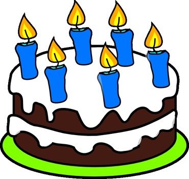 Cake 6 Candles At Clkercom Vector Online Royalty