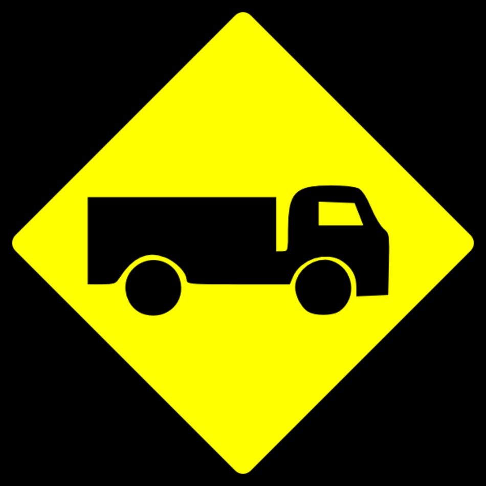 Leomarc Caution Truck At Clkercom Vector Online