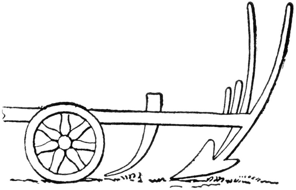 wagon with plow