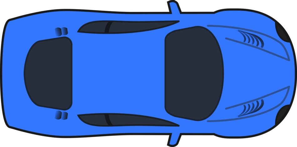 clipart of the blue racing car