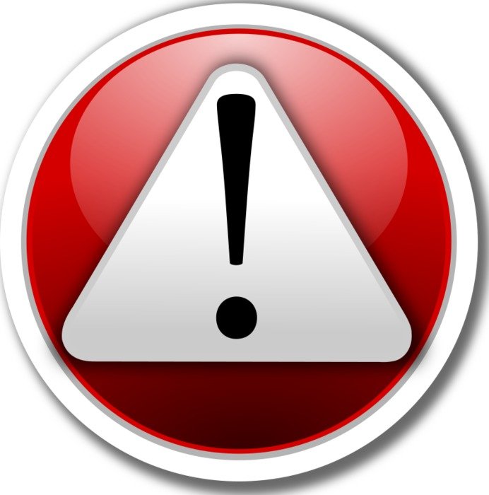 sign with a exclamation mark as a picture for clipart