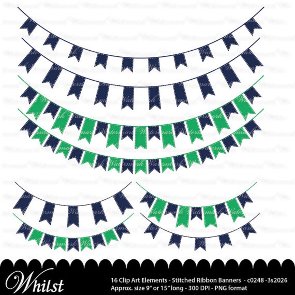 Sale Navy Green Banner Blue Ribbon Graphics