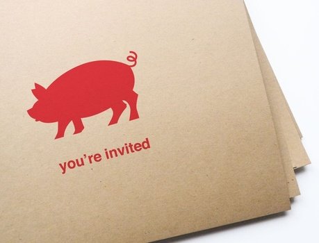 pig you'ra invited drawing