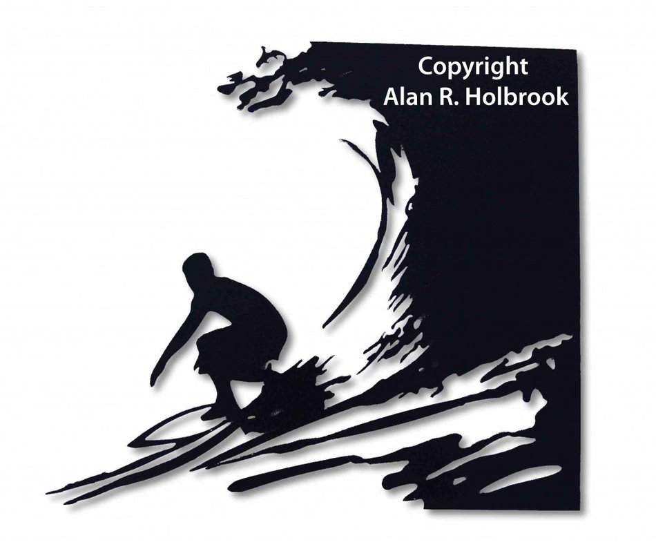 surfer's silhouette bu Alan R.Holbrook
