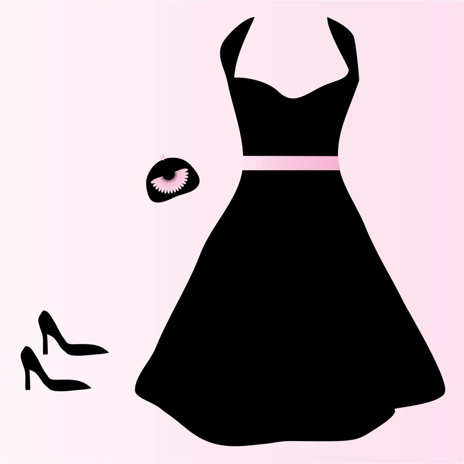 dress and shoes as a picture for clipart