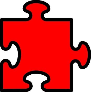 Red Border Puzzle Piece