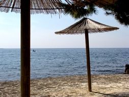 very beautiful beach umbrella
