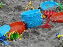 toys in the sand