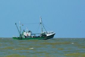 Belgian fishing boat on the North Sea