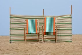 two seats on the beach
