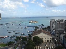 pelorinho salvador de bahia town is near the ocean