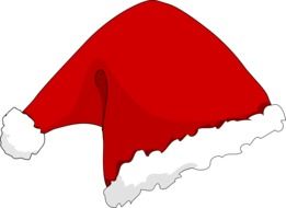 drawing red santa claus hat