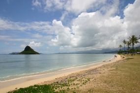 panorama of the Hawaiian beach