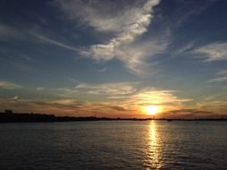 dramatic golden sunset sky