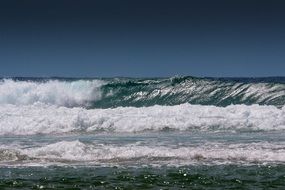 surf blue waves on the ocean