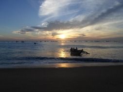 Boat floats to shore