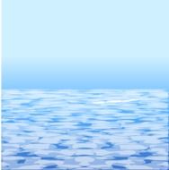 blue seascape, abstract illustration