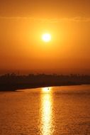sunset over the river in egypt