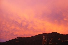 red fiery sky and clouds