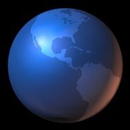 Central America on the globe