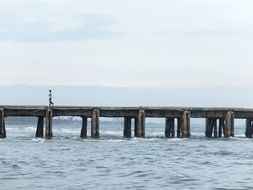 man on the pier on a cloudy day