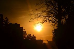 golden sunset over Budapest