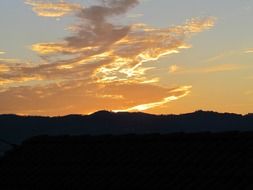 sunset over the horizon in portugal