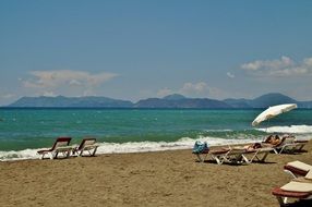 sunny beach on marmaris