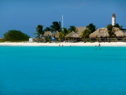 beach resort huts straw