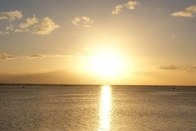 orange sunrise over the sea