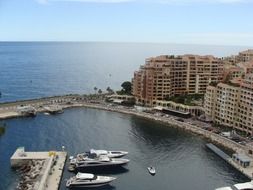 panoramic view of the port in Monaco
