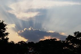 Beautiful sunset in sky