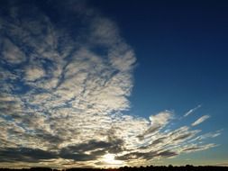 beautiful blue sunset