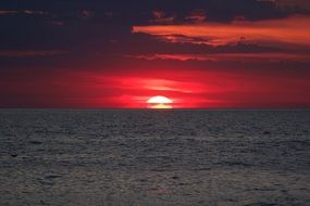 sunset baltic sea