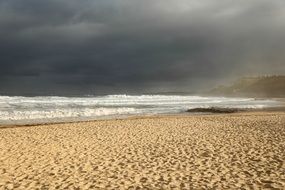 storm on the beach