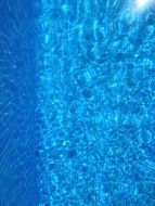 clear blue water in the pool